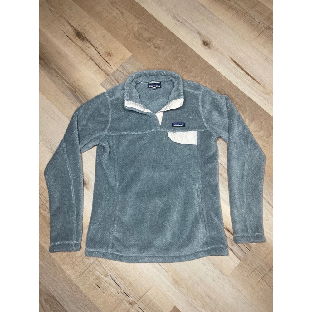 Patagonia Womens Re-Tool Snap-T Fleece Pullover‎ Blue Grey Medium 25442